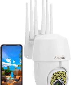 B0936ZY7J9 Aitupal Outdoor WiFi PTZ IP Camera, 6-Antenna Wireless Security Dome Cameras, 1080P 360?59 Night Vision Lights Smart Motion Tracking Camera Compatible with iOS/Android