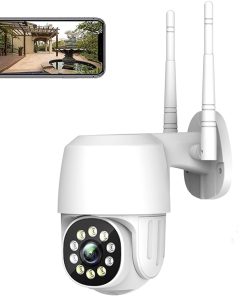 B093XVMLX7 Security Camera Outdoor, Bnoia WiFi Home Security Camera System 1080P with 360? View, IP66 Waterproof, Motion Detection Night Vision, Two-Way Audio, Auto Tracking