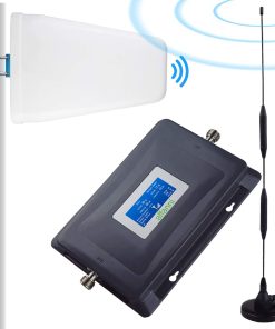 B092D4VG9Q AT&T Cell Phone Signal Booster Verizon 4G LTE Signal Booster US Cellular T-Mobile 700MHz Band 12/17/13 Cell Phone Booster Dual Band Cellular Repeater Amplifier Antennas Kit Boost Data&Voice for Home