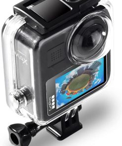 B094TPPYZW Waterproof Case for Gopro Max Action Camera, Underwater Diving Protective Housing 30M with Bracket Accessories