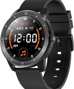B093Q6MSX3 QFSLR Activity Tracker Blood Oxygen Heart Rate Blood Pressure Sleep Monitor IP68 Waterproof Pedometer Fitness Tracker Smartwatch Compatible with iOS and Android,Black b
