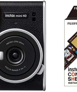 B091ZCW721 Fujifilm Instax Mini 40 Instant Camera with Fujifilm Instax Mini Contact Sheet Film - 10 Exposures