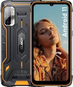 B093RZYPDR Rugged Smartphone Unlocked, CUBOT Kingkong 5 Pro Android 11 Rugged Phone, 6.1??D+ Screen, 8000mAh Battery, 48MP Camera Android Phone Unlocked, 4GB+64GB, 4G Dual SIM, US Version - Black+Orange