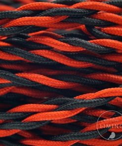 B0946HT5N9 DETOAM 20.75mm Vintage Twisted Electrical Wire Beige Textile Cable Edison Vintage Lamp Cord Braided Retro Pendant Light Lamp Wire 10M (Color : Red Black, Size : 20m)