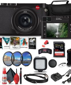 B093QQJ8JR Leica Q2 Digital Camera (19050) + 64GB Memory Card + Corel Photo Software + Card Reader + Filter Kit + LED Light + Case + Deluxe Cleaning Set + Flex Tripod + Memory Wallet + Cap Keeper