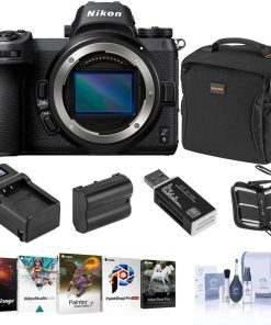 B092VB8PTF Nikon Z6 FX-Format Mirrorless Digital Camera (Body Only) Bundle with Extra Battery, Smart Charger, Bag, Corel PC Software Suite, Cleaning Kit and Accessories
