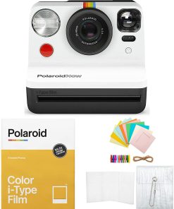 B08ZYVNJSL Polaroid Originals Now i-Type Instant Film Camera (Black and White) with Color Instant Film for i-Type Cameras and Polaroid Accessory Bundle (3 Items)