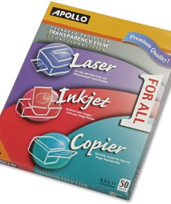 B005BQVJNU Apollo UF1000E - Multipurpose Transparency Film, Letter, Clear, 50/Box