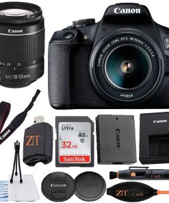 B091JDWW9D Canon EOS 2000D (Rebel T7) Digital SLR Camera 24.1MP Sensor 18-55mm Zoom Lens + ZeeTech Accessory Bundle with SanDisk 32GB Memory Card (Black)