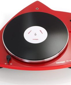 B00FFWGTIK Thorens TD 209 Manual Turntable - 33 or 45 rpm TP90 AT95B (High Gloss Red)