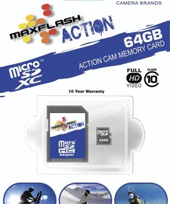 B00BXMSG5A Maxflash Action Micro Memory Card - 64 GB SD64GTFCL10M-A