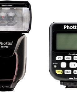 B00JF6N0KC Phottix PH80376 Mitros+ Odin Camera Flash & Transmitter Combo for Nikon (Black)