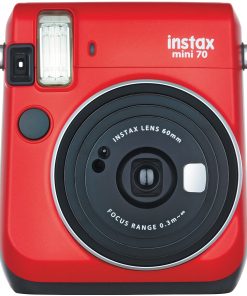B093QHJG69 Fujifilm Instax Mini 70 - Instant Film Camera (Red), 7.00in. x 3.50in. x 4.50in, Model: Instax Mini 70 - Red (Renewed)