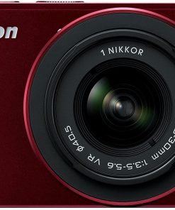 B00AY6MD6E Nikon 1 J3 14.2 MP HD Digital Camera System with 10-30mm VR and 30-110mm VR 1 NIKKOR Lenses (Red)