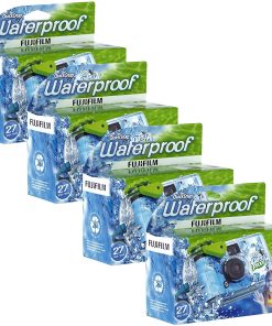 B00LJX4VUW Fujifilm Quick Snap Waterproof 35mm Single Use Camera, 4 Pack (Blue/Green/White)
