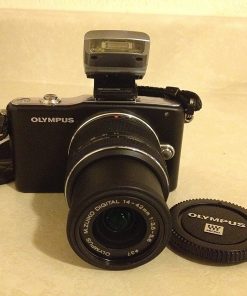 B005JRIJWA Olympus PEN E-PM1 12.3MP Interchangeable Camera with CMOS Sensor, 3-inch LCD and 14-42mm II Lens (Black) (Old Model)