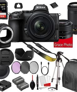 B094PZX3T3 Nikon Z5 Mirrorless Digital Camera 24.3MP W/Nikkor Z 24-50mm f/4-6.3 Lens & AF-P 70-300mm F/4.5-6.3 ED VR Lenses + 64GB Extreem Speed Memory Card +Accessory Bundle (22 Pieces)