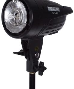 B00QLAFSHI Fovitec StudioPRO 100 Watt Monolight Flash Strobe Light with S-type Bowens Style Mount and modeling lamp, for Portrait Location Photography Studio lighting
