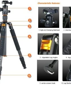 B00LDC1Q3Y COMAN TM256C Tripod + CM-0 Ballhead SET - light weight 1.45KG- Professional Carbon Fiber Tripod replaces Vanguard Alta Pro 283CT - Max Load 10KG, Folded 420mm, Max Height 1550mm, With a quick- released ballhead suitable for all cameras