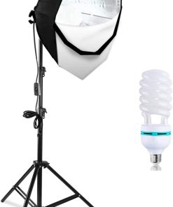 B005DFP6M4 LimoStudio Photography Octagonal Soft Box Lighting Light Kit CFL 85W Bulb, Light Stand for Photo Studio Shooting, Size 26 Inch, AGG702