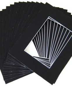 B00YESJ7ZS 50 set of 11x14 Black Photo Mats for 8x12 + backing + bags